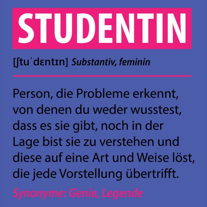 Studentin Lustige Definition Spruch Geschenk