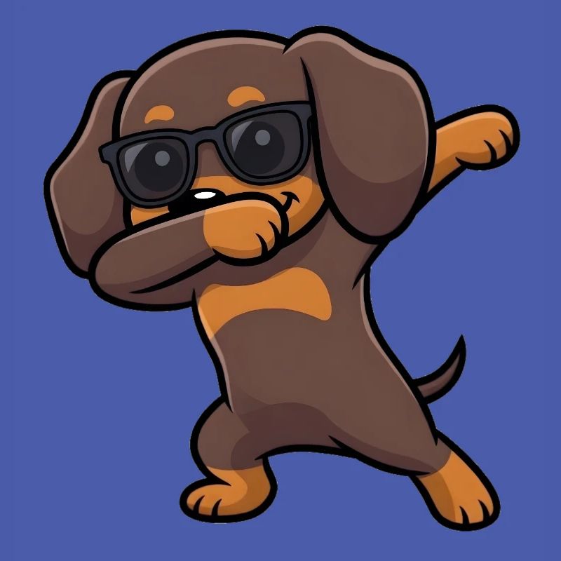 Dabbing Dackel alias Teckel