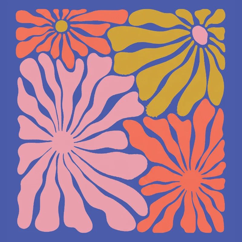 Spring Blossoms Pop Art Pattern
