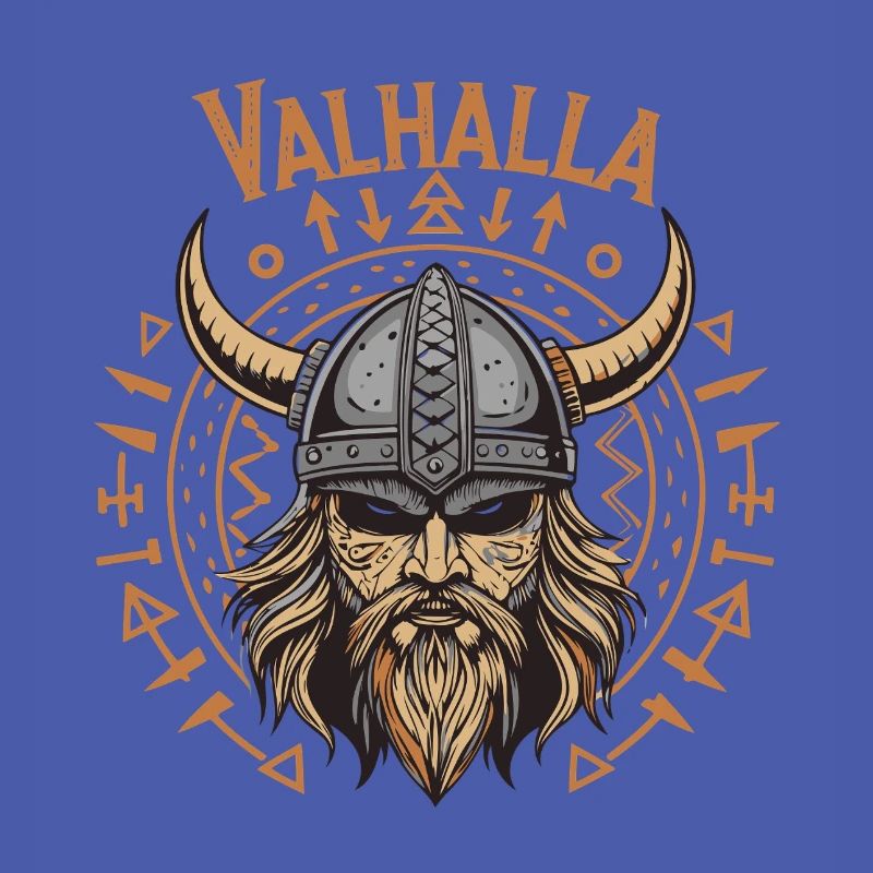 Mächtiger Wikinger mit Walhalla-Helm