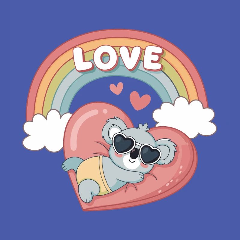 Koala-Liebe-Regenbogenherz