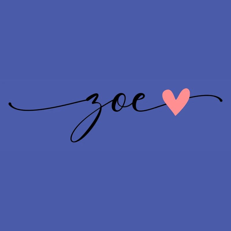 Zoe, Last Name, First Name, Calligraphy, Script