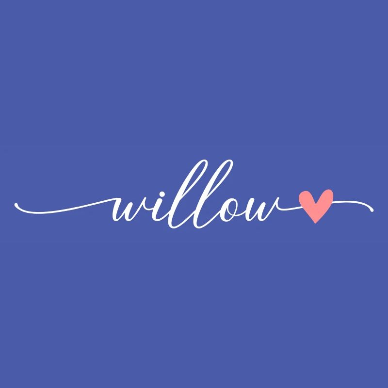 Willow Surname First name Calligraphy Script