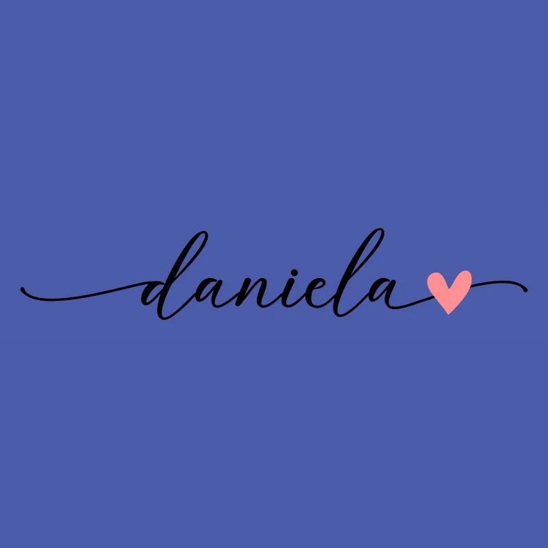 Daniela Last name First name Calligraphy Script