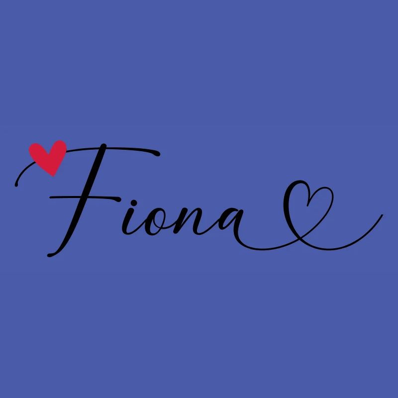 Fiona Last name First name Calligraphy heart