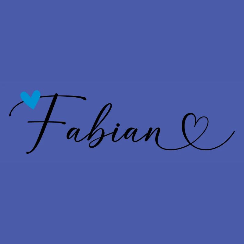 Fabian Surname First name Calligraphy Heart