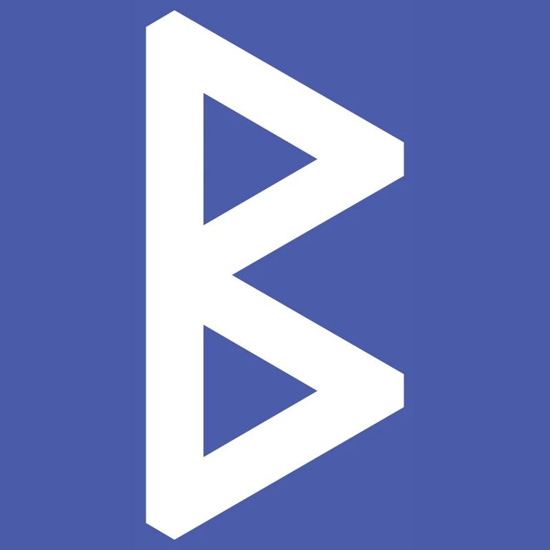 Rune: Berkjon/Berkano ᛒ (B),QuantumRunesFuthark0 ©