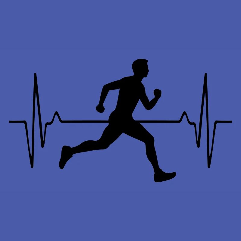 Running Marathon Man Pulse Frequency