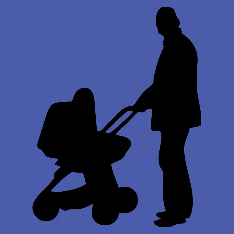 dad stroller silhouette