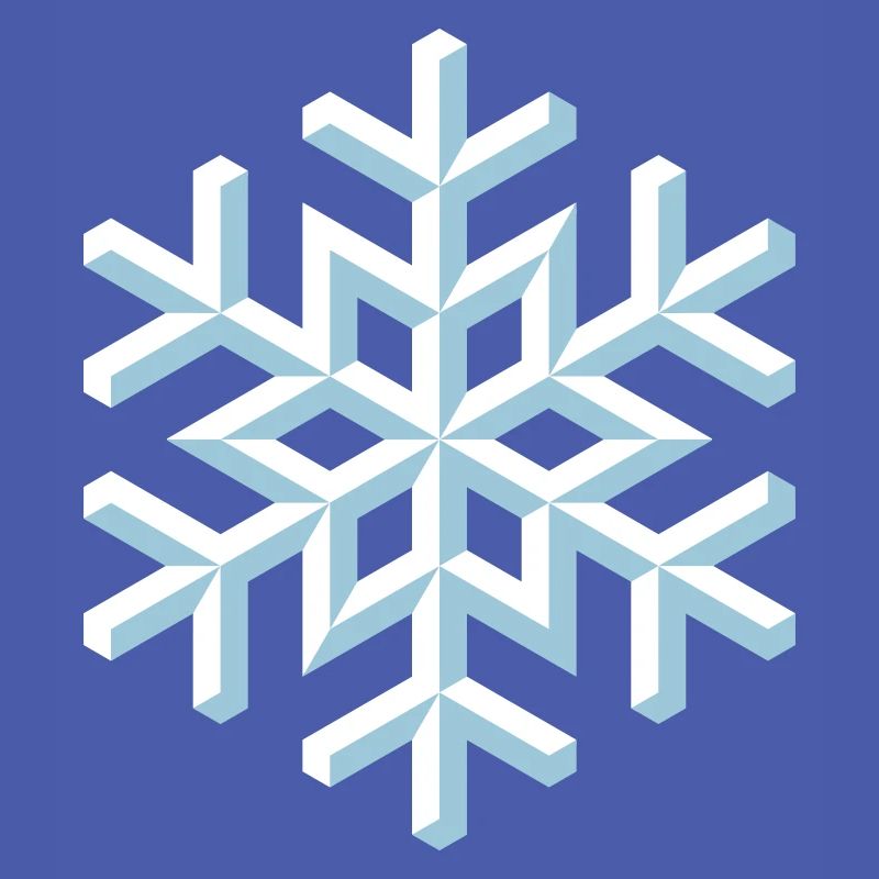 flocon de neige 3D (Neige / Flocon / Hiver)