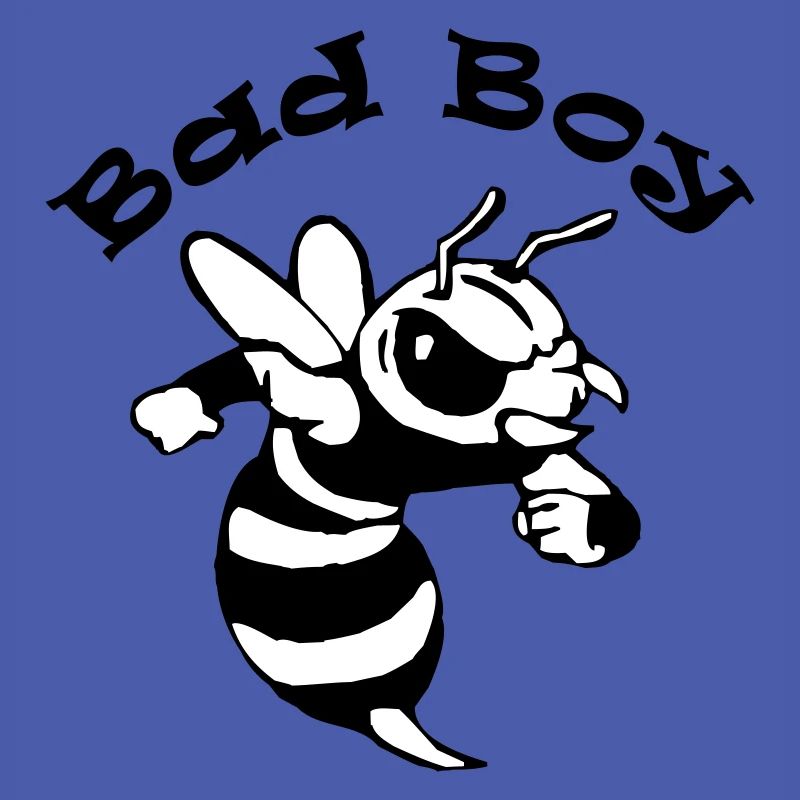 Spruch "Bad Boy" mit einer coolen Comicbiene