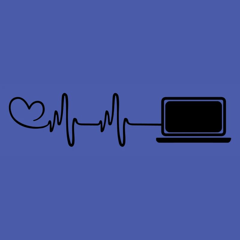 Laptop Herz Puls Pc Programmierer