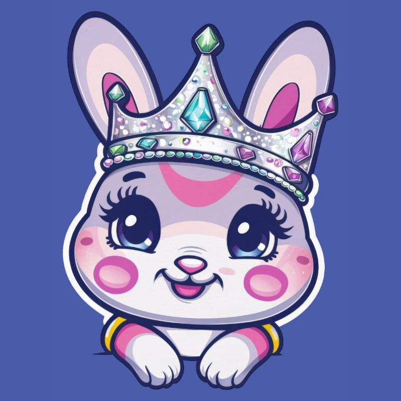 Lapin mignon avec couronne