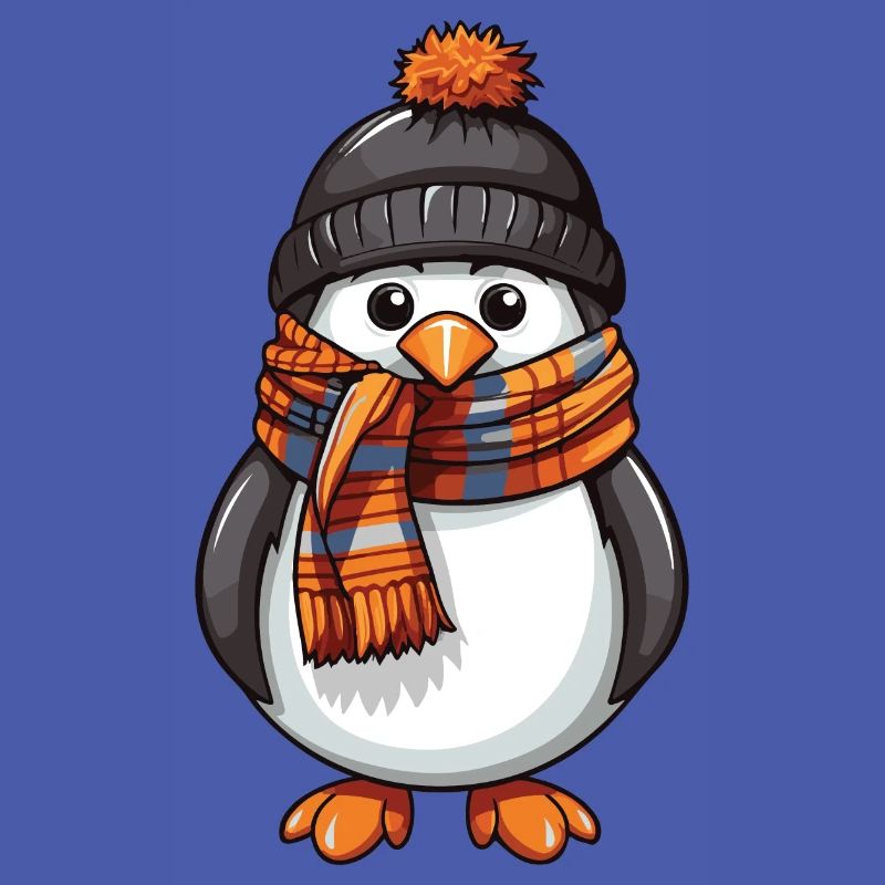 Pinguin Winter Comic