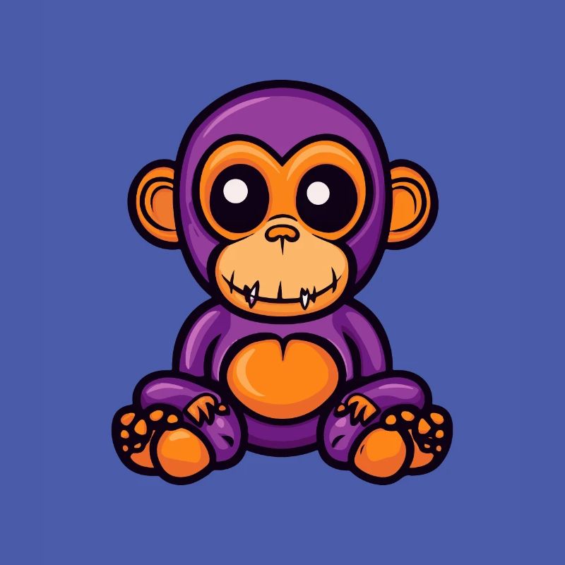 Monkey Halloween Comic Zombie
