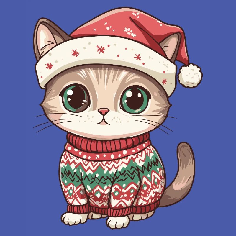 Bande dessinée de Noël de chat