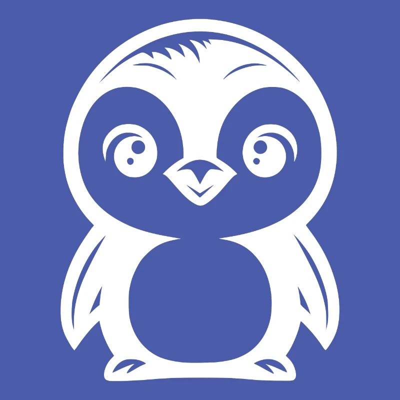 Dessin mignon de pingouin comique