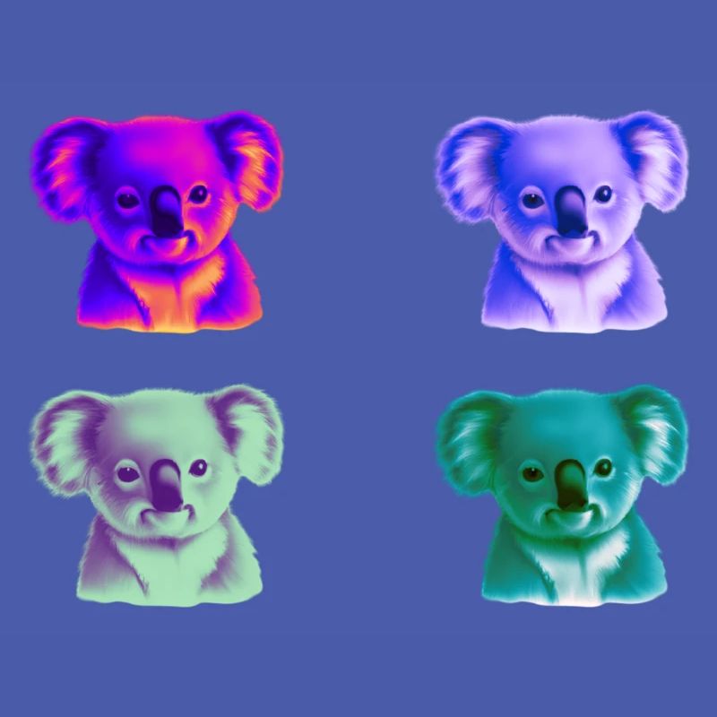 Koala bunt Geschenkidee Koalas Pop Art Pop-Art