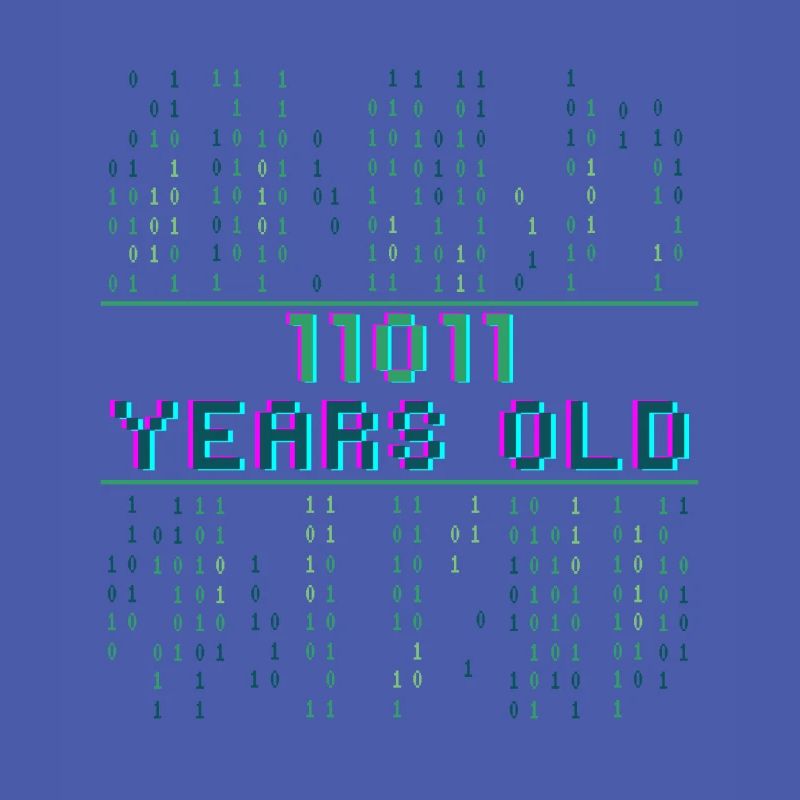 27. Geburtstag 27 Jahre alt Binärcode Coder