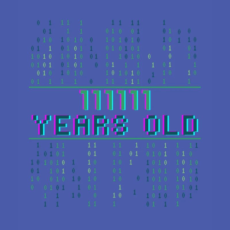 63rd Birthday 63 Years Old Binary Code Coder