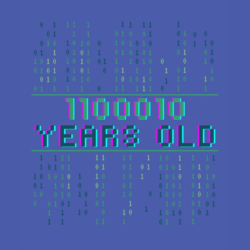 98. Geburtstag 98 Jahre alt Binärcode Coder