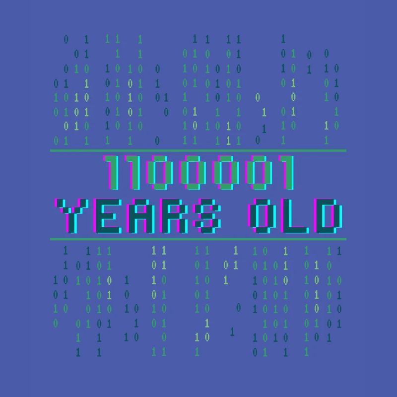 97. Geburtstag 97 Jahre alt Binärcode Coder