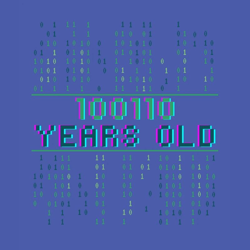 38. Geburtstag 38 Jahre alt Binärcode Coder