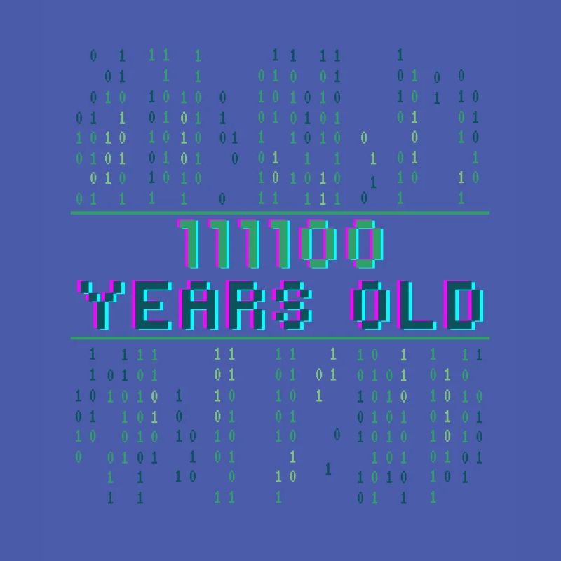 60. Geburtstag 60 Jahre alt Binärcode Coder