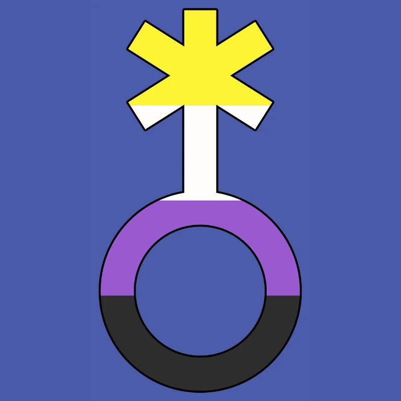 Non-binary symbol non-binary non-binary gender