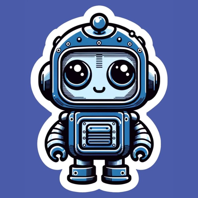 Blauer Roboter