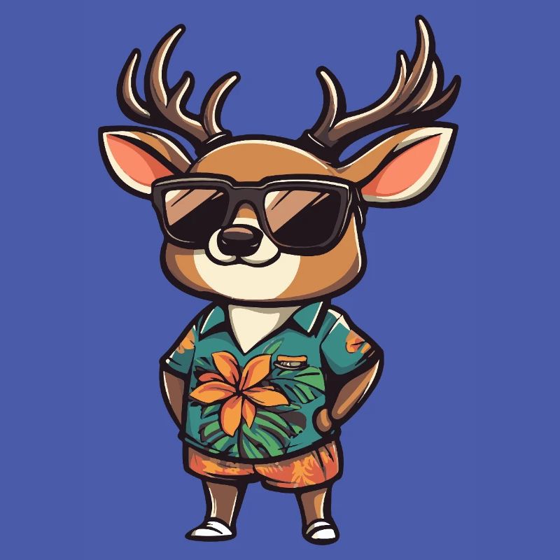 Vacances de bande dessinée de cerf