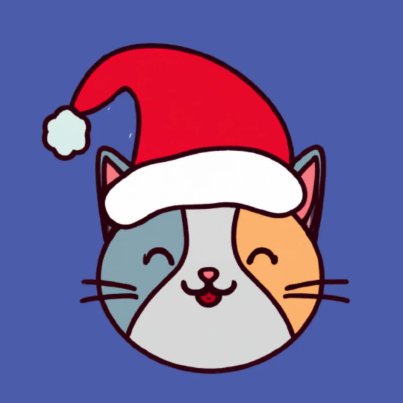 Idée cadeau chat de Noël mignon mignon