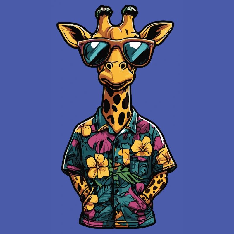 Giraffe Comic Urlaub