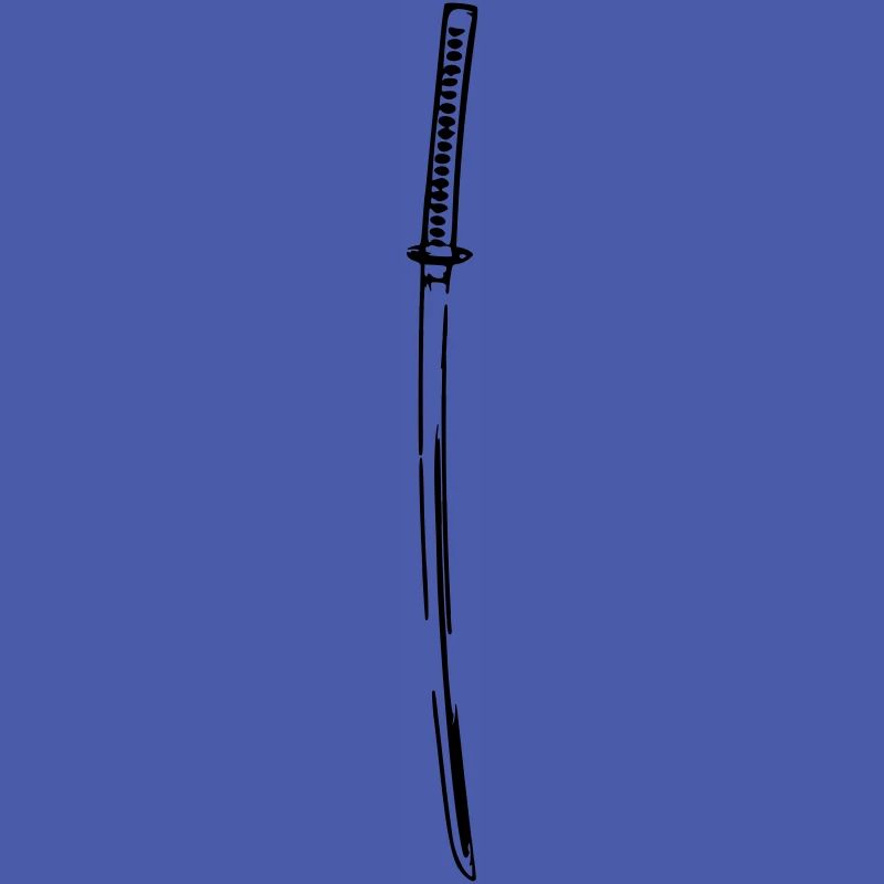 Samurai Japan Katana Ninja Sword retro vector