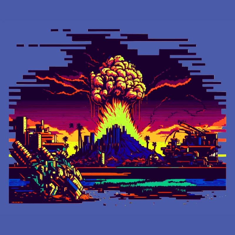 When the atomic bomb explodes in 8 bits