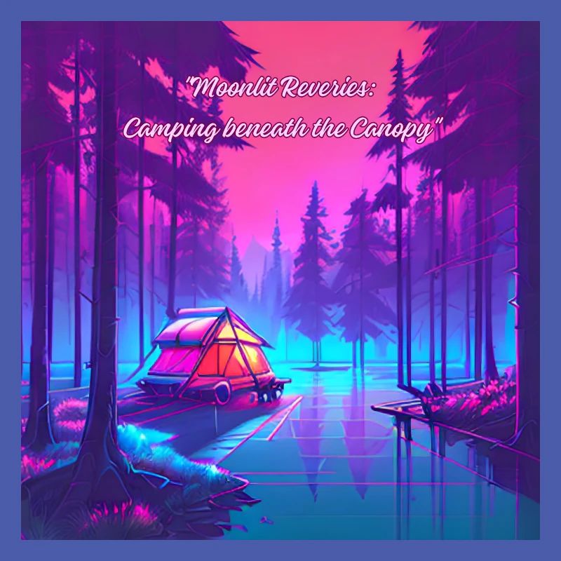 Daydreaming in the moonlight while camping