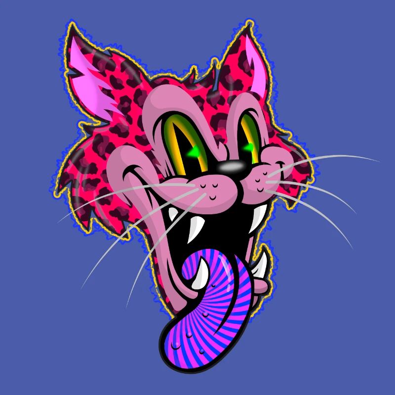 Leopard Comic Psychedelisch