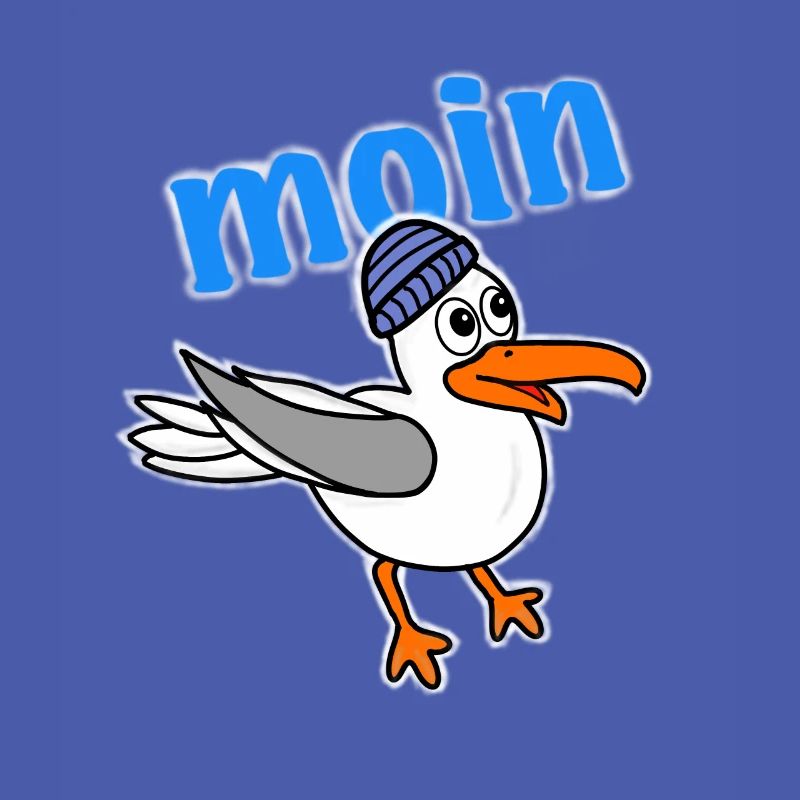 Möwe sagt moin