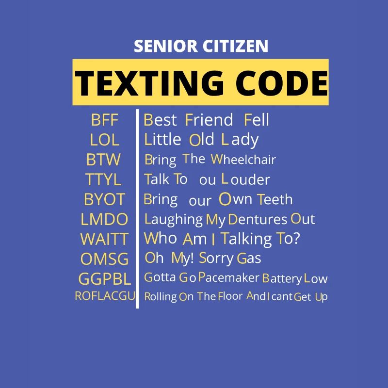Lustiger Senioren-SMS-Code-Design Opa