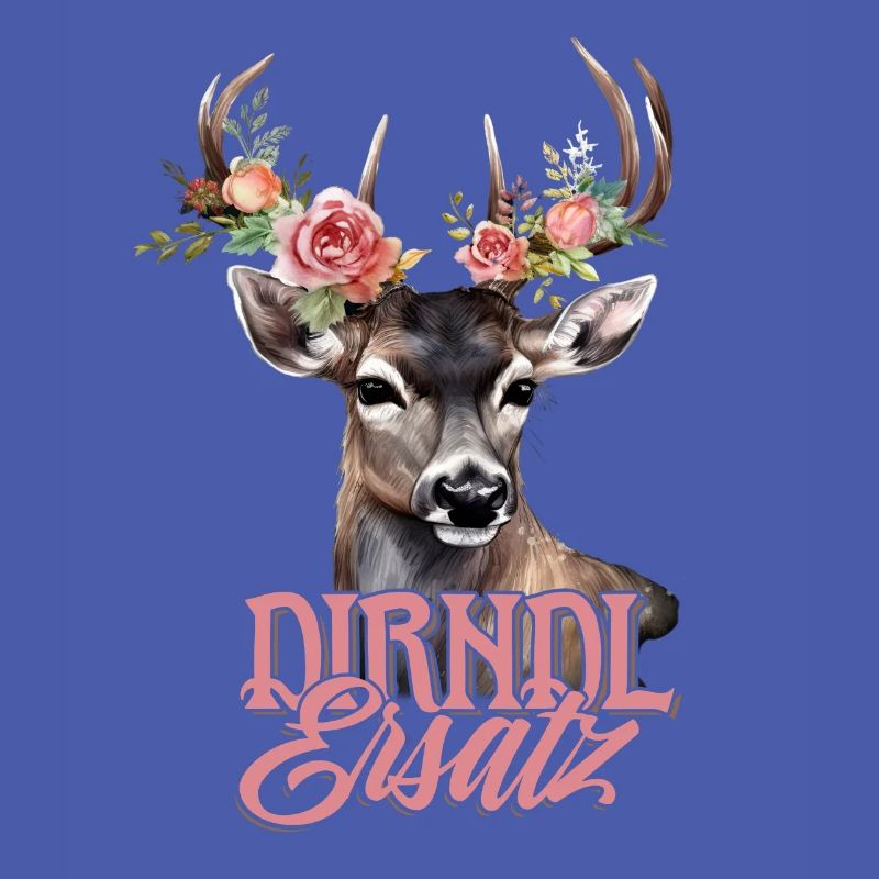 Dirndl Replacement Deer Deer Antler Roses