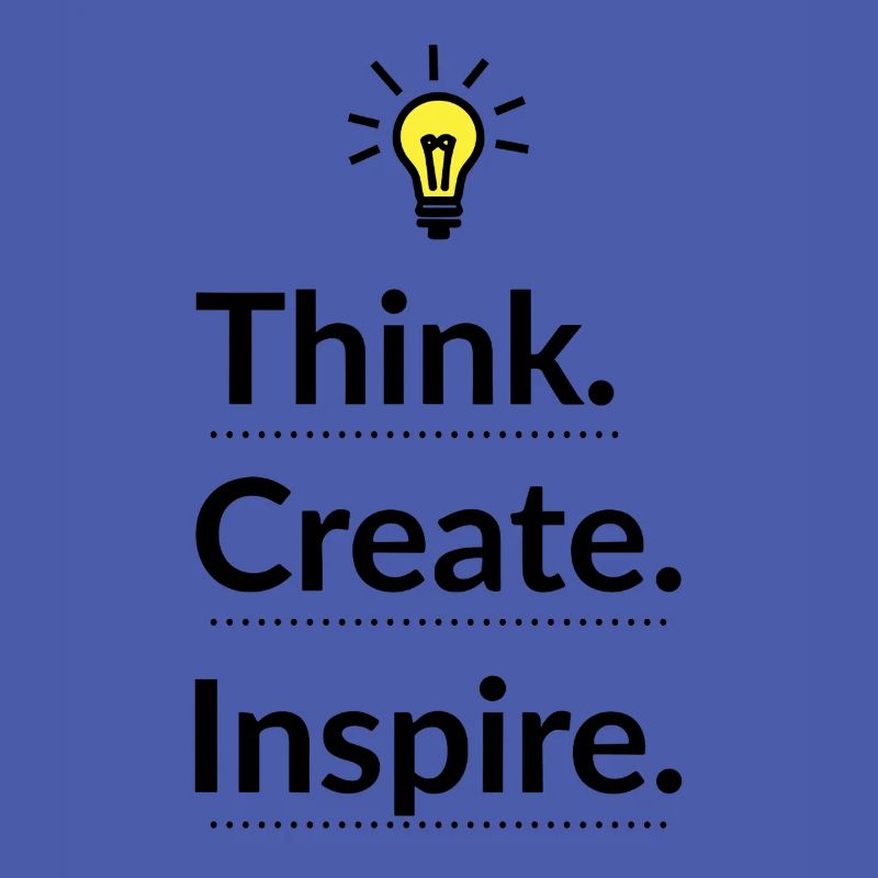 Think Create Inspire Light Bulb