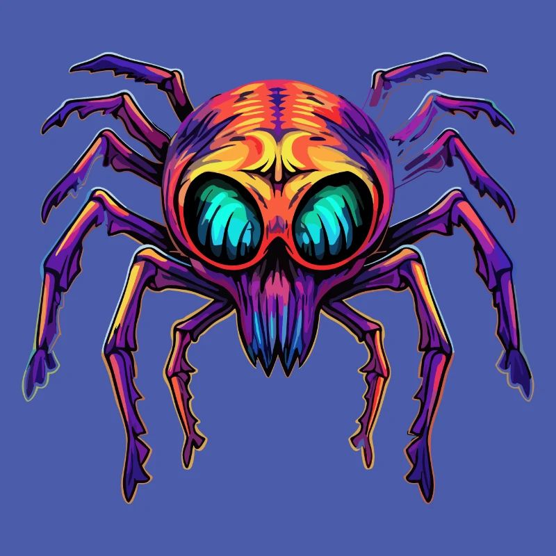 Arachnides de conception d’araignée abstraite colorée