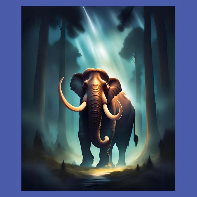 Mammoth in a forest
