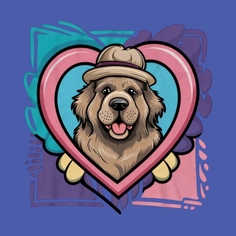 Neufundländer Hund mit großem Herzen