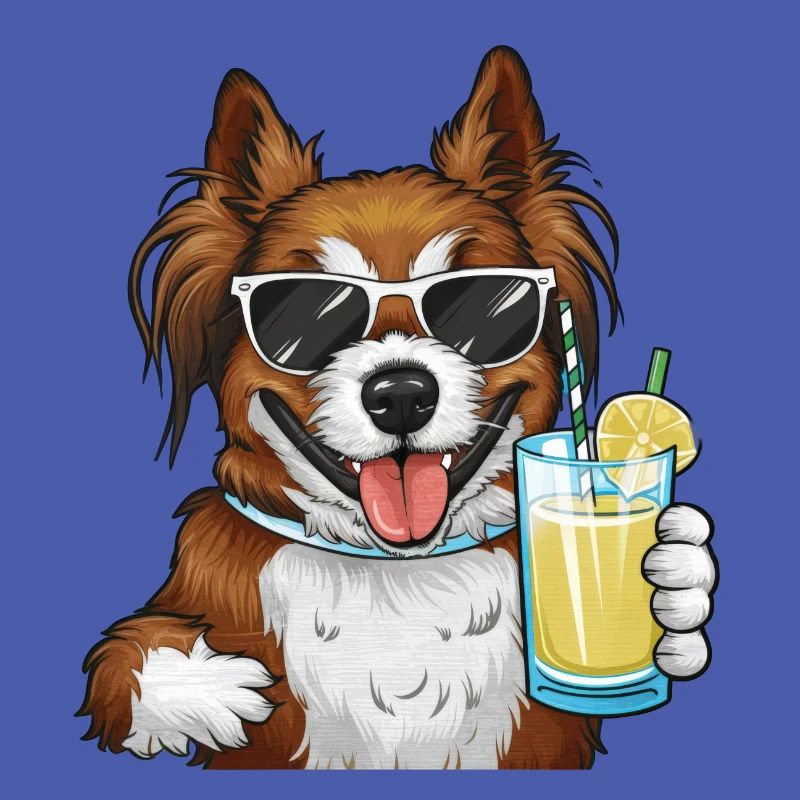 Lion with lemonade