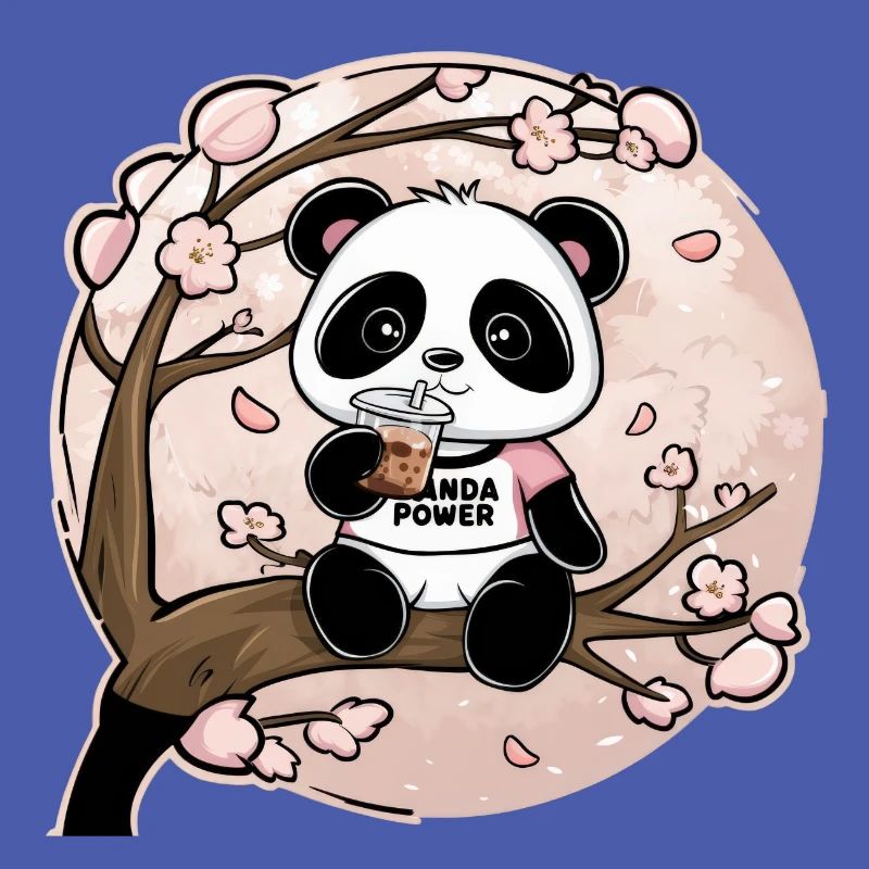 Kawaii Panda mit Bubble Tea
