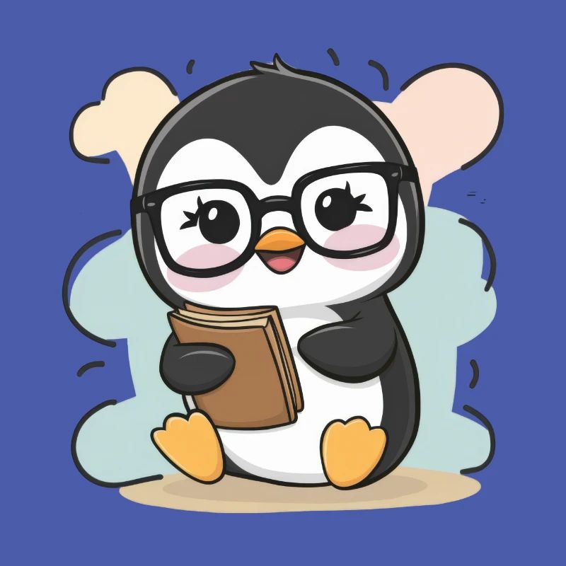 Pingouin Kawaii avec Licorne Ouftit