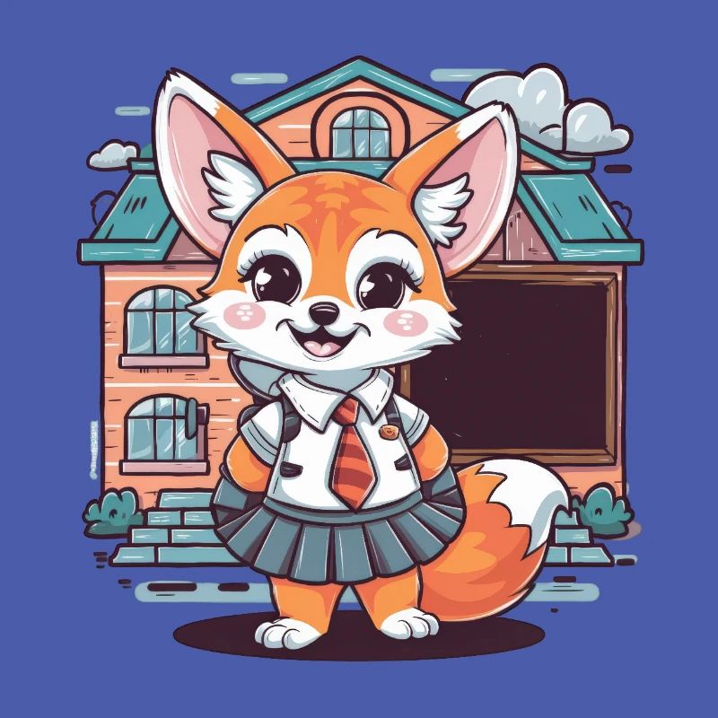 Fennek Wüstenfuchs mit Schuluniform