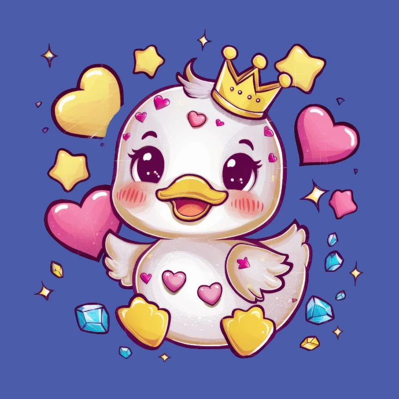 Kawaii Entchen mit traditioneller Schuluniform