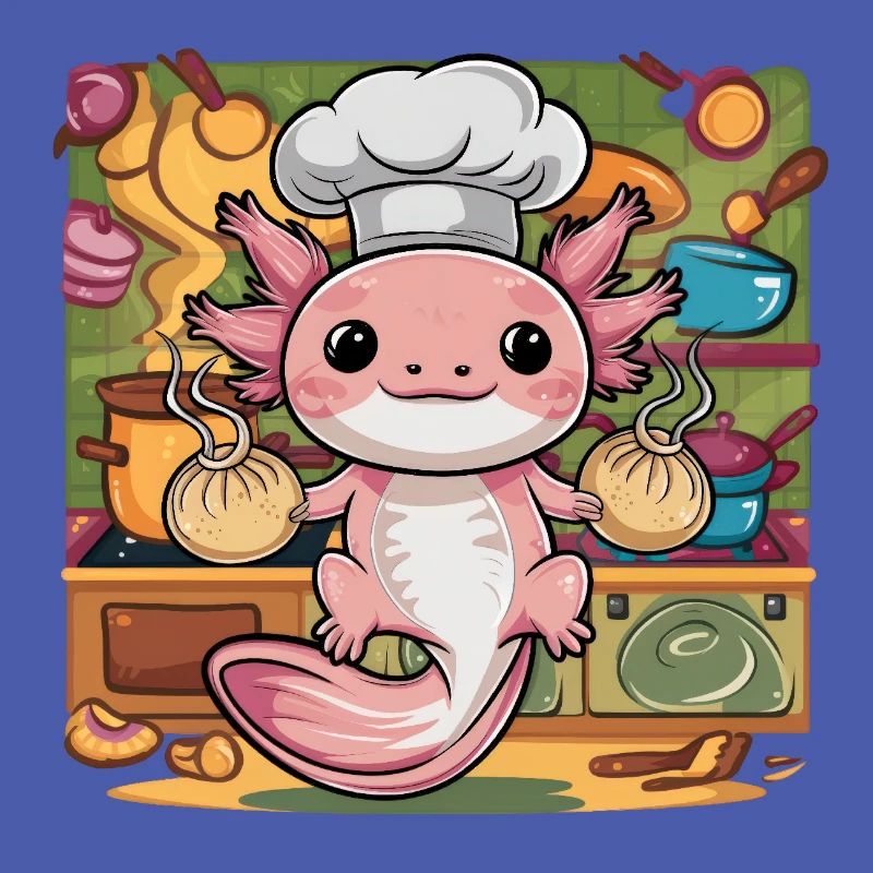 Axolotl with Japanese dumplings